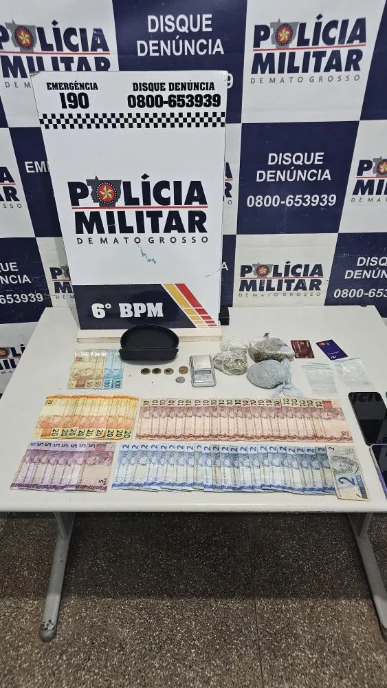 Operação da PM fecha “boca de fumo” na caixa de descarga, prende faccionados e apreende menores em Cáceres