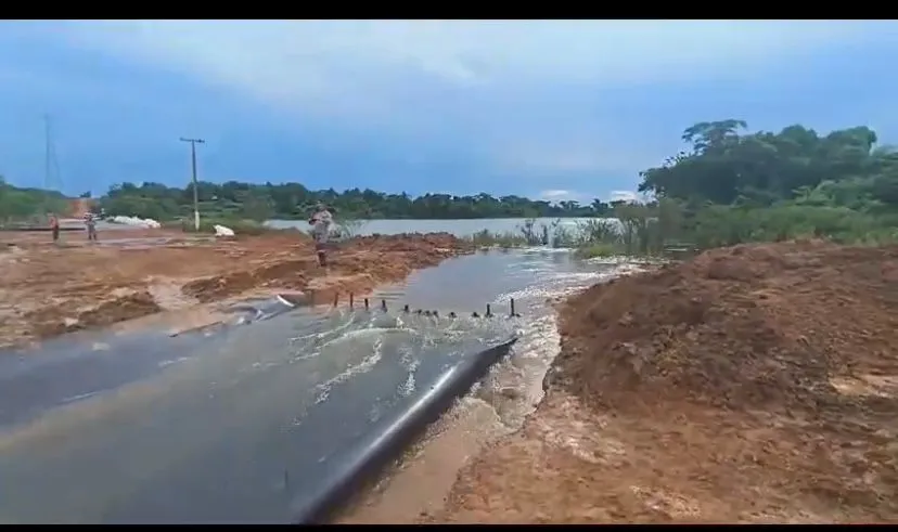 Barragem em Nova Olímpia é esvaziada para prevenir danos; Corpo de Bombeiros tranquiliza população sobre risco de rompimento