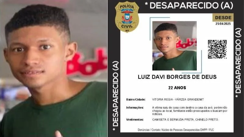 Jovem desaparece após sair para visitar avó em VG