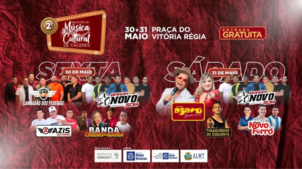 De Azis do Forró a Novo Forró: 2º Encontro de Música Cultural de Cáceres aposta na riqueza da música local