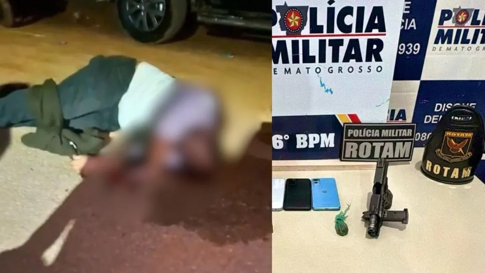 Jovem é morto com tiro na testa e PM prende suspeitos em casa de apoio de facção em Cáceres