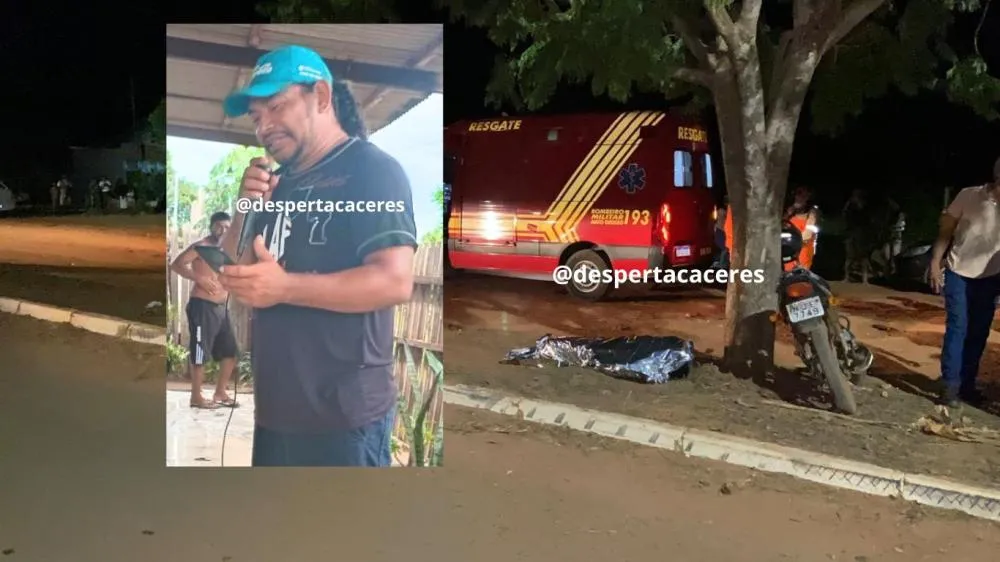 Motociclista de 40 anos perde o controle e morre ao colidir contra árvore no bairro Vila real