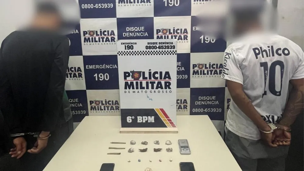 Policia Militar estoura apartamento usado pela Facção para tráfico e prende dupla de Cuiabá na Cohab Velha