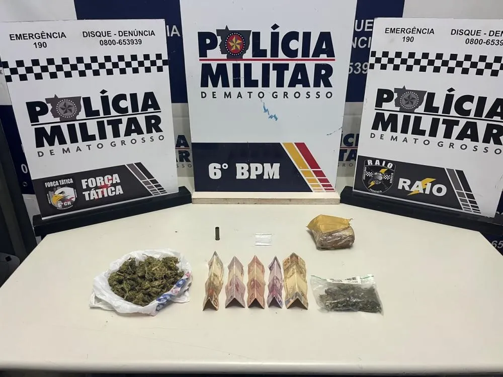 PM e ROTAM fecham boca de fumo em residência no bairro Universitário e apreendem drogas e munição Magnum .357
